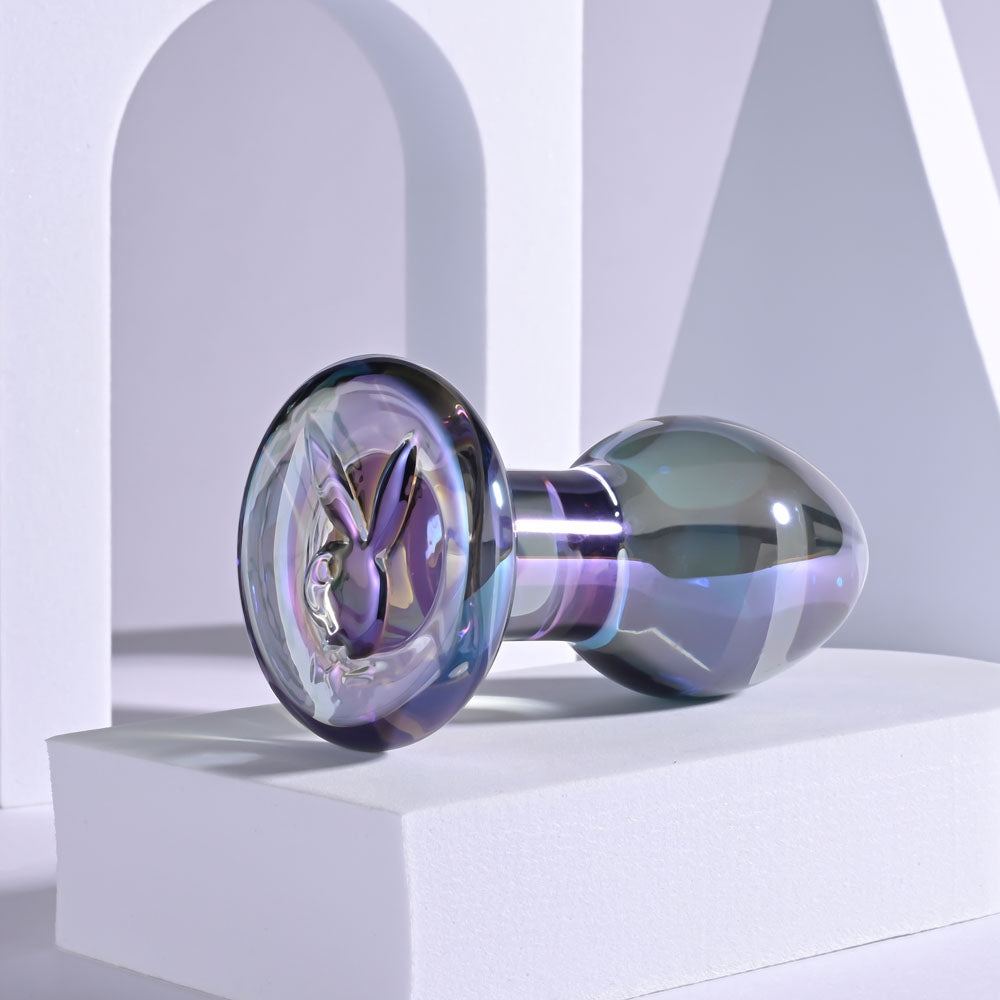 Playboy Pleasure Jewels Plug Clear Glass 8.5 Cm Butt Plug