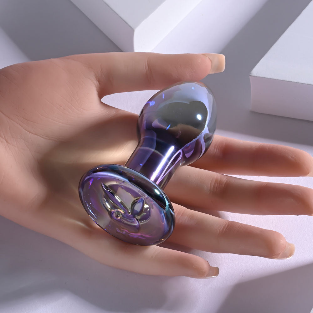 Playboy Pleasure Jewels Plug Clear Glass 8.5 Cm Butt Plug