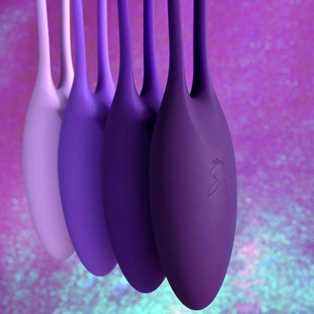 Playboy Pleasure Put In Work Purple Kegel Ball Set Set Of 4