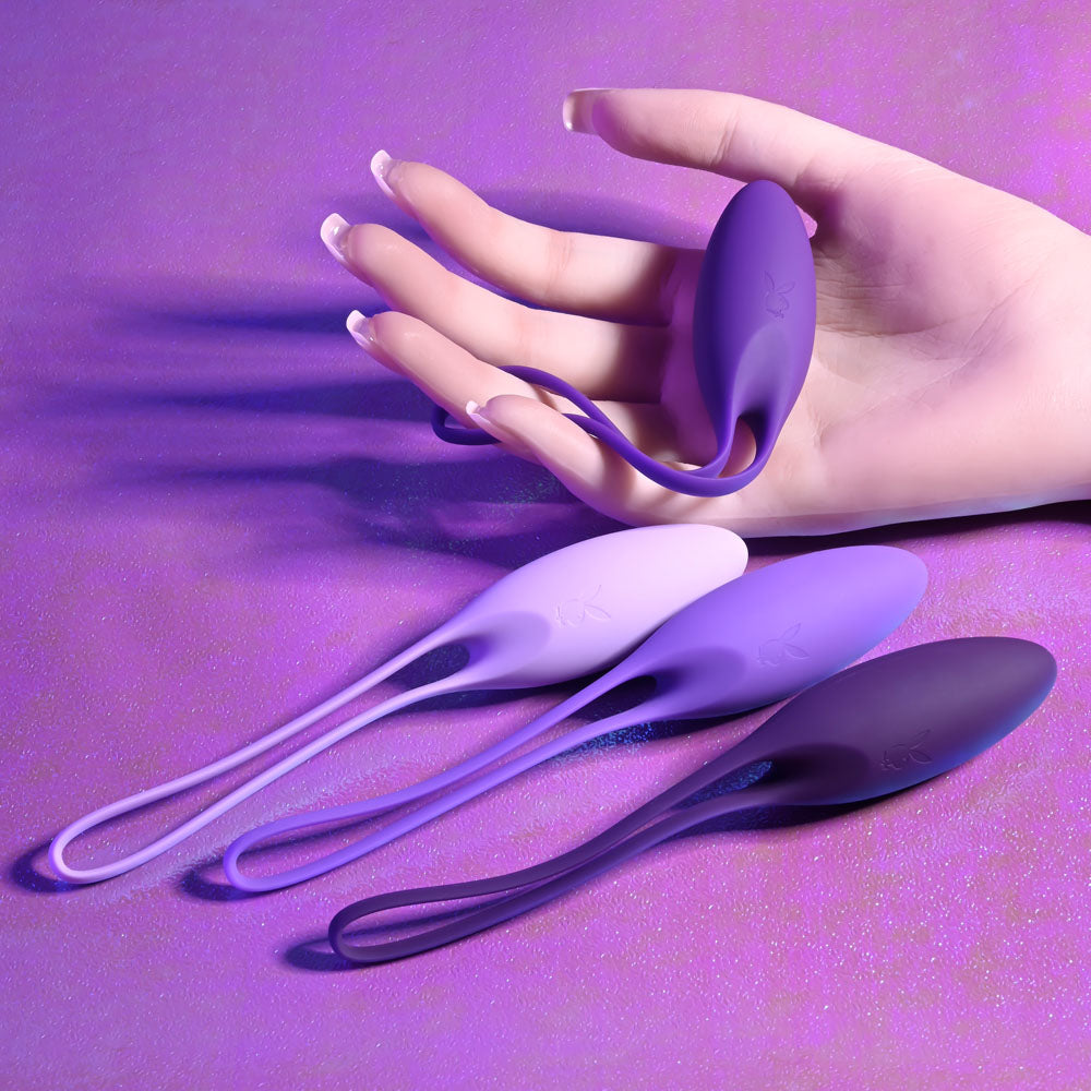 Playboy Pleasure Put In Work Purple Kegel Ball Set Set Of 4