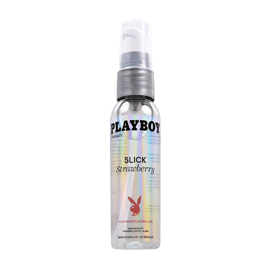 Playboy Pleasure Slick Strawberry 60 Ml Strawberry Flavoured Water Based Lubricant 60 Ml Bottle