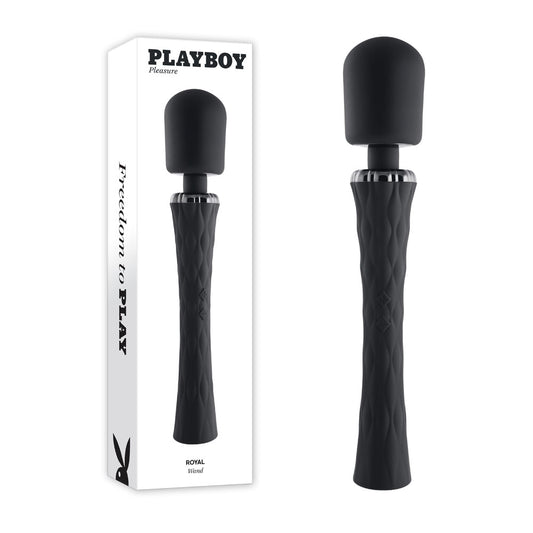Playboy Pleasure Royal Black 29.2 Cm Usb Rechargeable Massage Wand