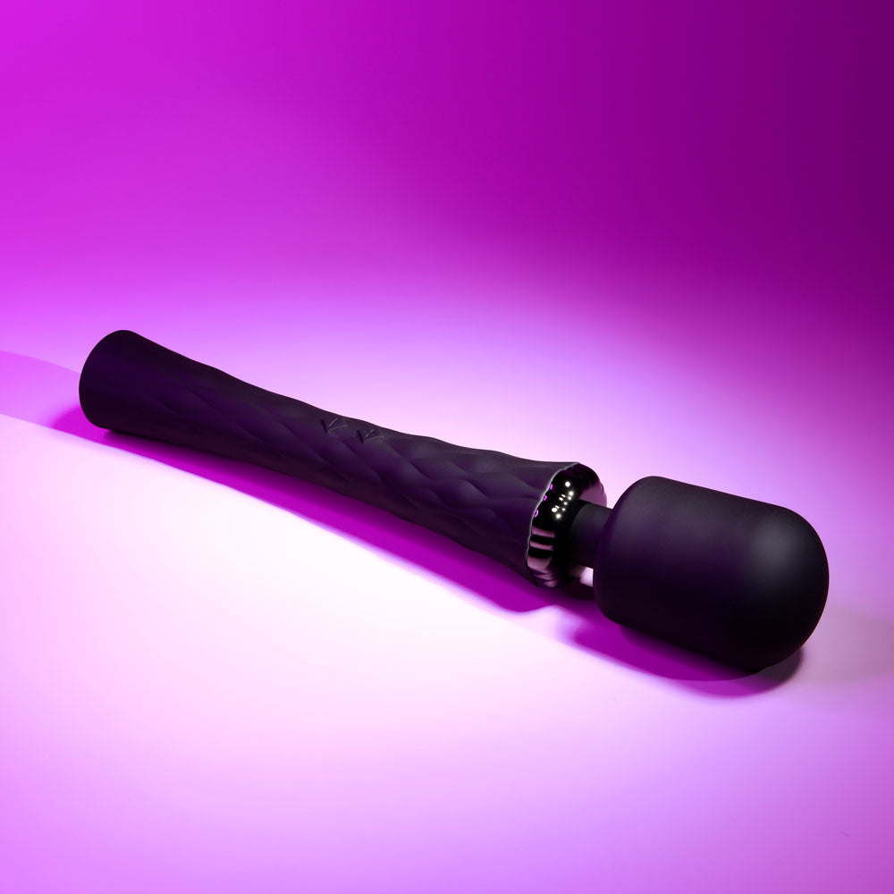 Playboy Pleasure Royal Black 29.2 Cm Usb Rechargeable Massage Wand