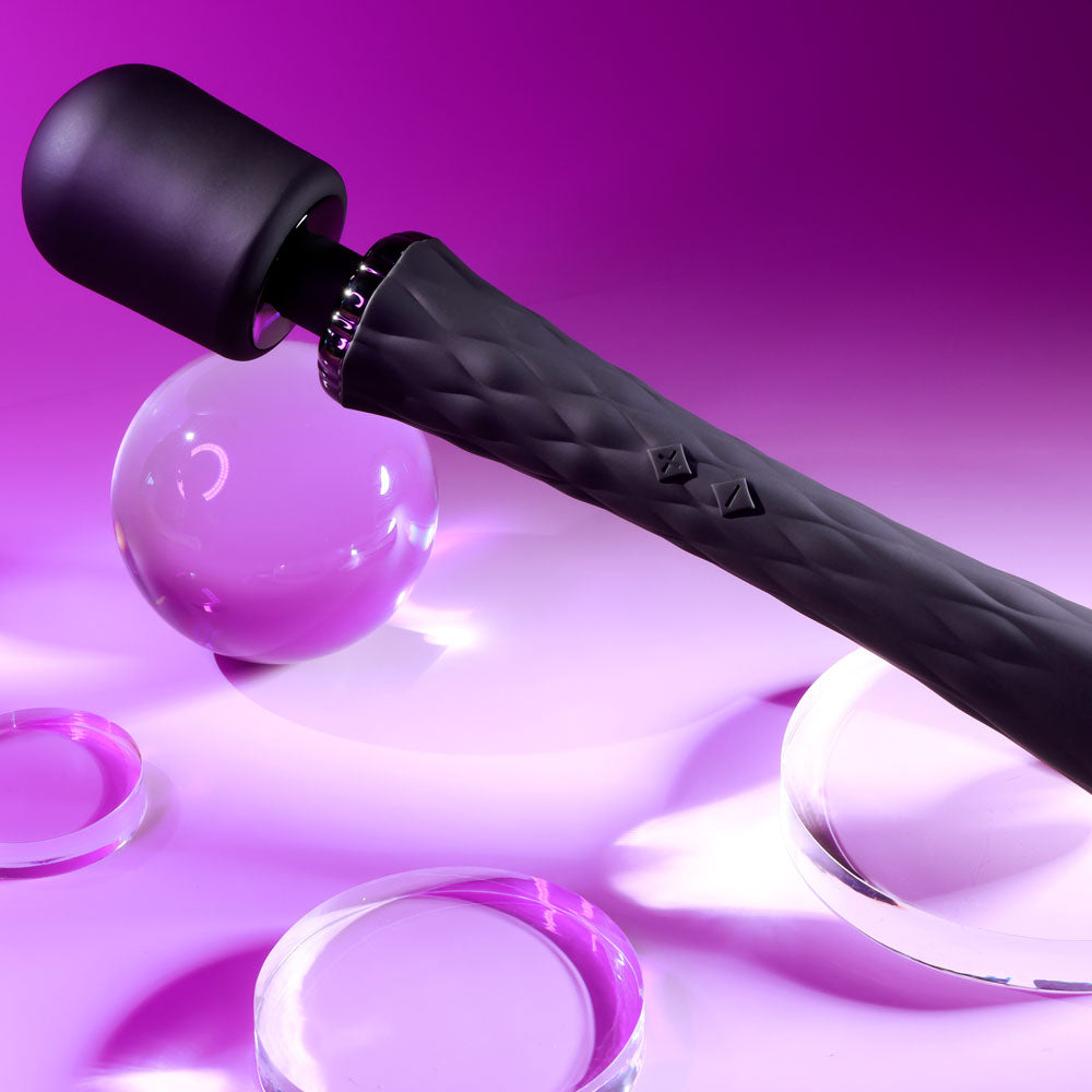 Playboy Pleasure Royal Black 29.2 Cm Usb Rechargeable Massage Wand