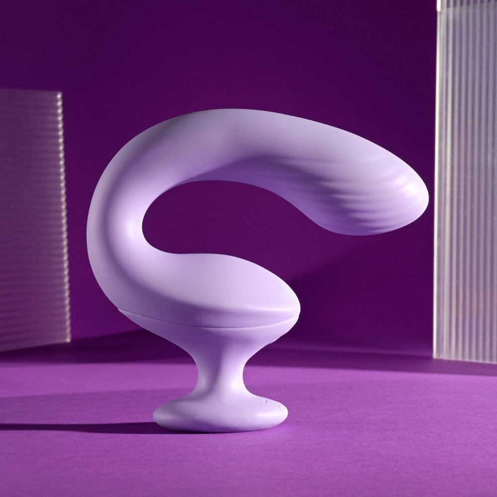 Playboy Pleasure Rev Me Up Purple Usb Rechargeable Dual Motor Curved Vibrator