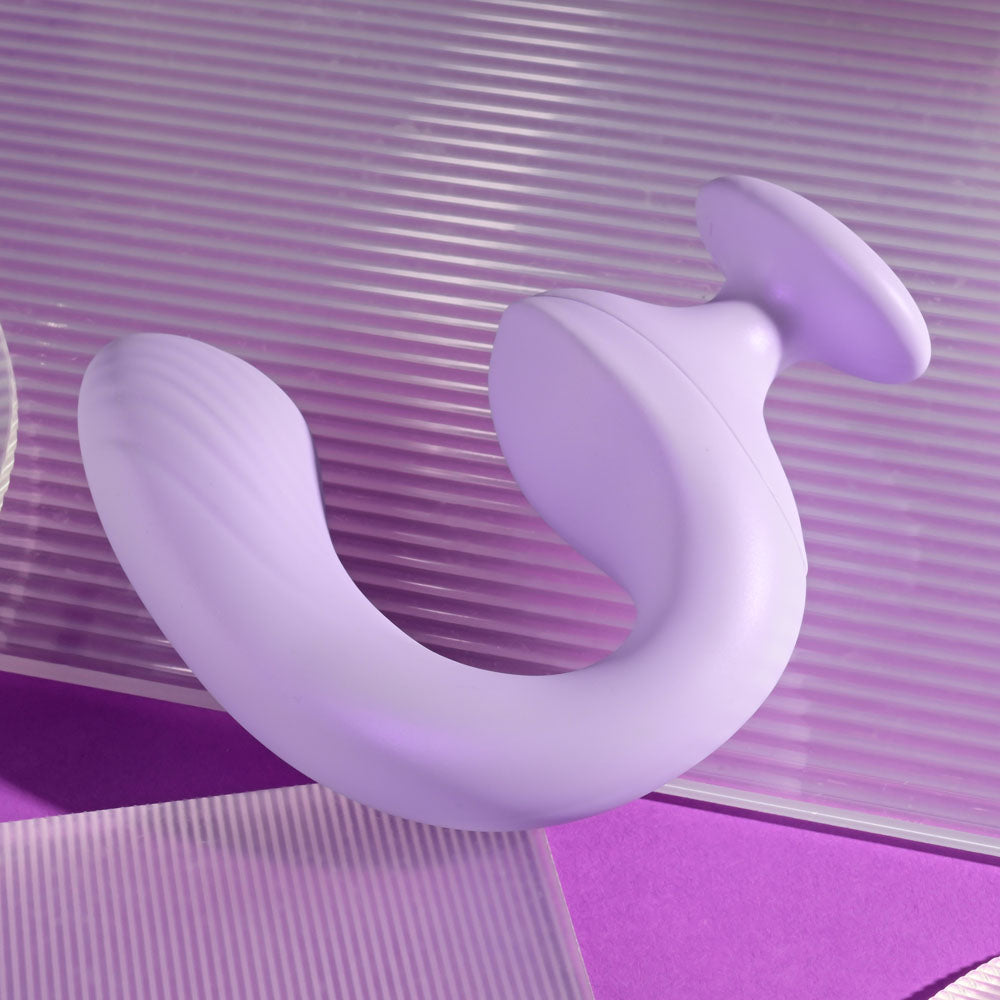 Playboy Pleasure Rev Me Up Purple Usb Rechargeable Dual Motor Curved Vibrator