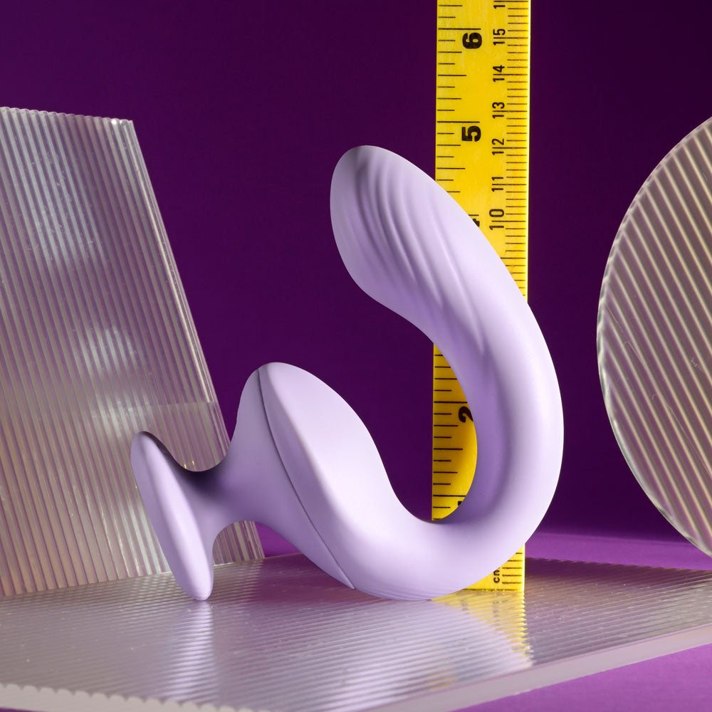Playboy Pleasure Rev Me Up Purple Usb Rechargeable Dual Motor Curved Vibrator