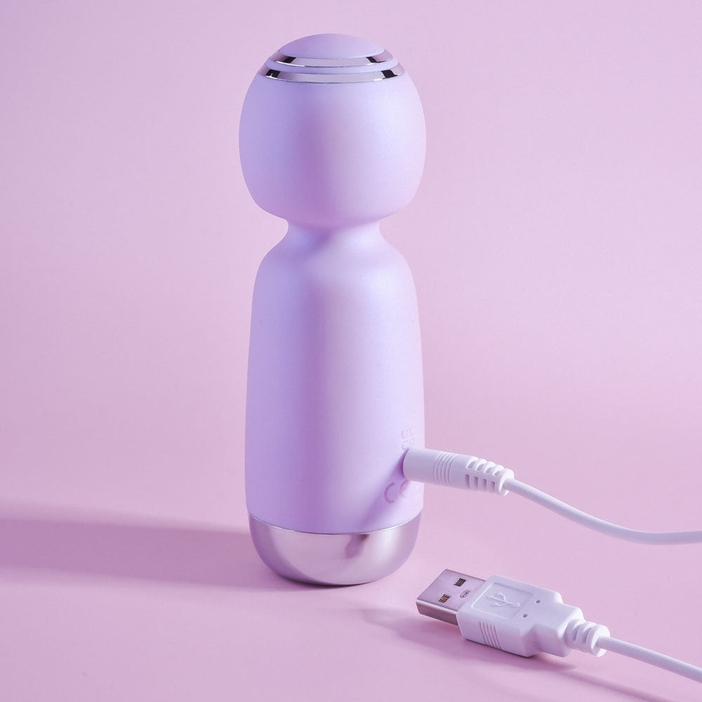 Playboy Pleasure Royal Mini Lilac 12.5 Cm Usb Rechargeable Mini Wand Vibrator