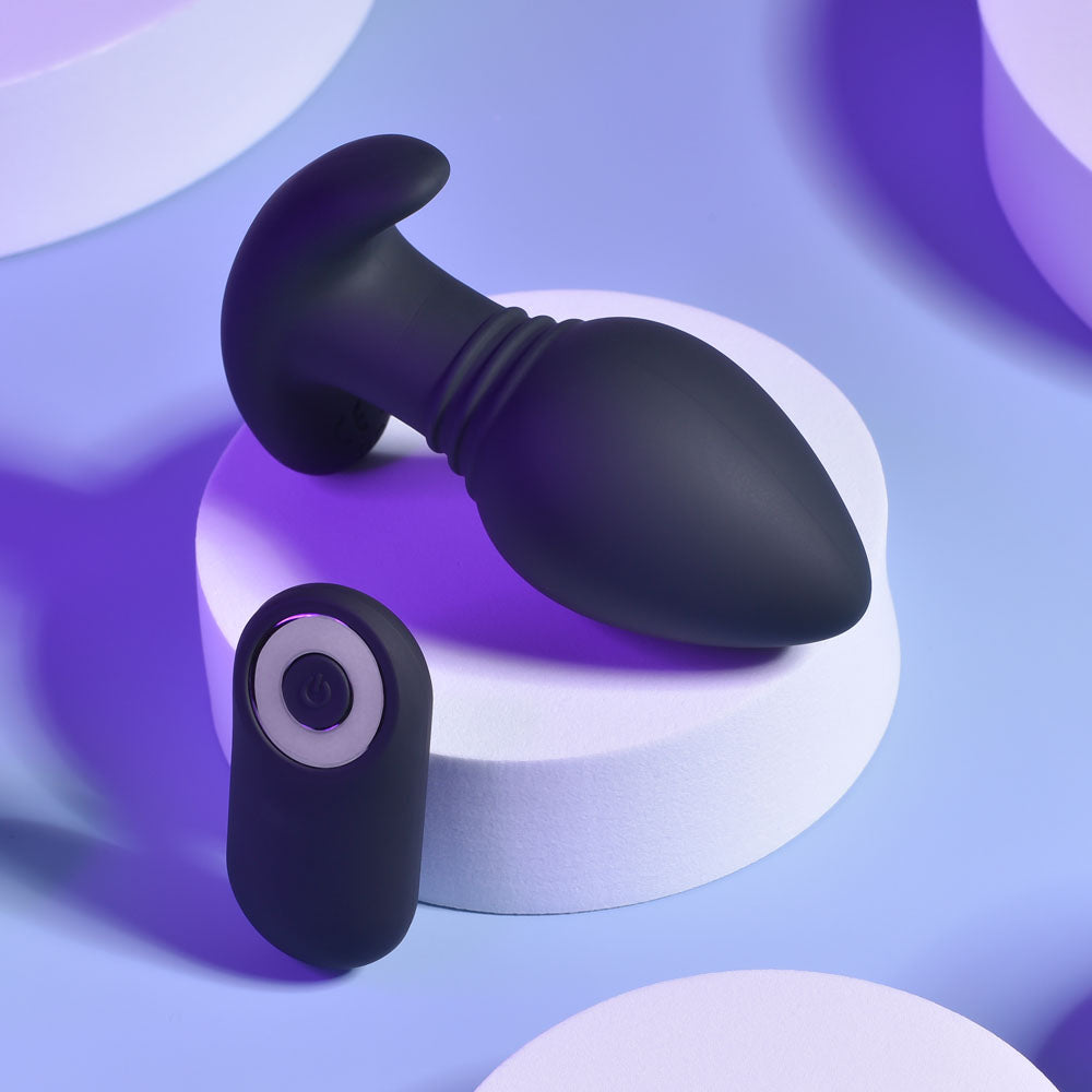 Playboy Pleasure Plug & Play Black 10.3 Cm Usb Rechargeable Vibrating Butt Plug With Wireless Remote