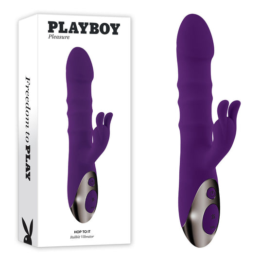 Playboy Pleasure Hop To It Purple 23.5 Cm Usb Rechargeable Rabbit Vibrator