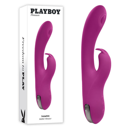 Playboy Pleasure Thumper Purple 21.9 Cm Usb Rechargeable Rabbit Vibrator