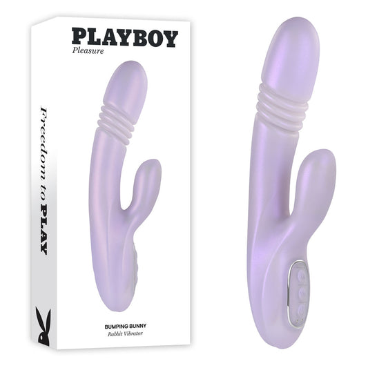 Playboy Pleasure Bumping Bunny Opal 22.9 Cm Usb Rechargeable Thrusting & Warming Rabbit Vibrator