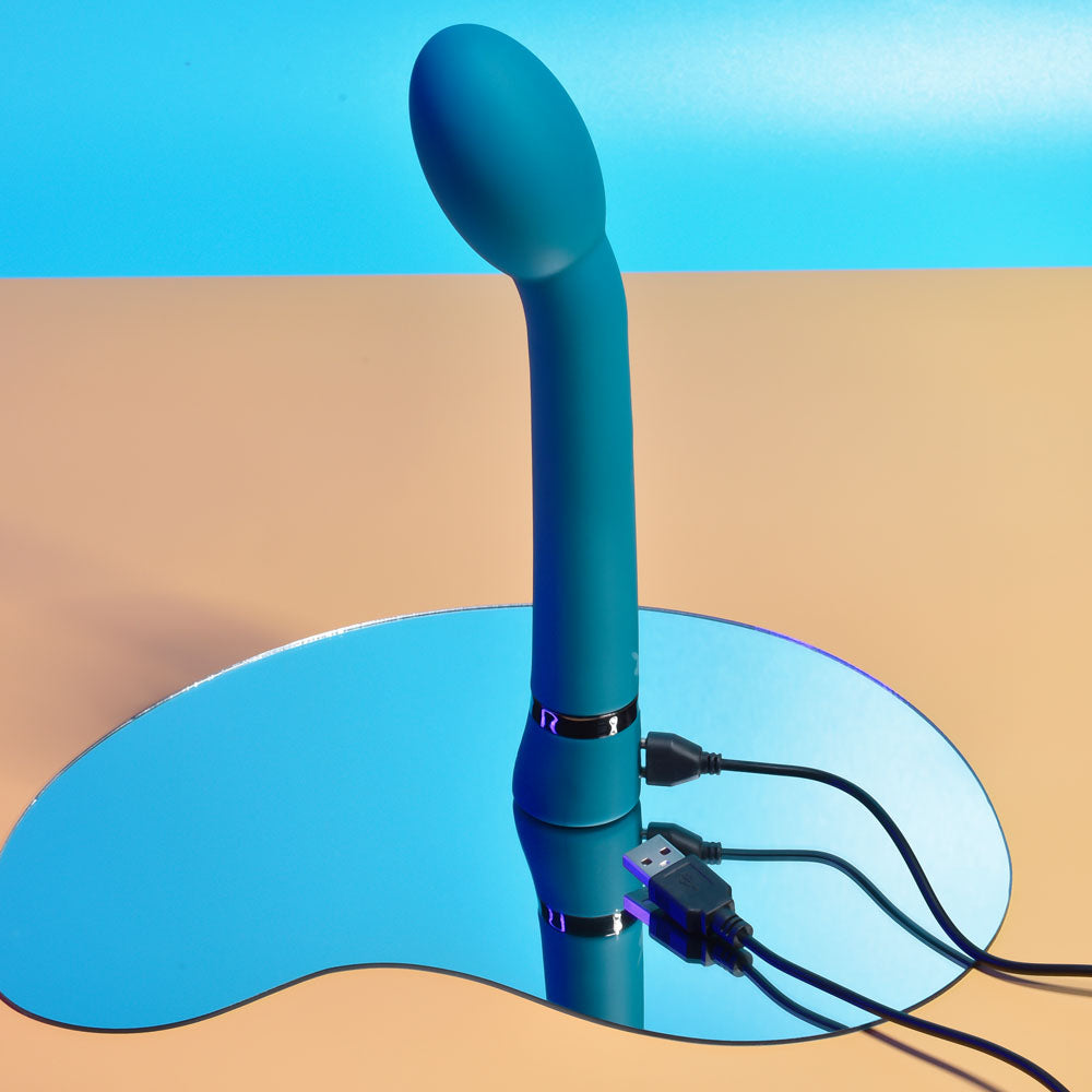 Playboy Pleasure On The Spot Blue 21.6 Cm Usb Rechargeable G Spot Vibrator