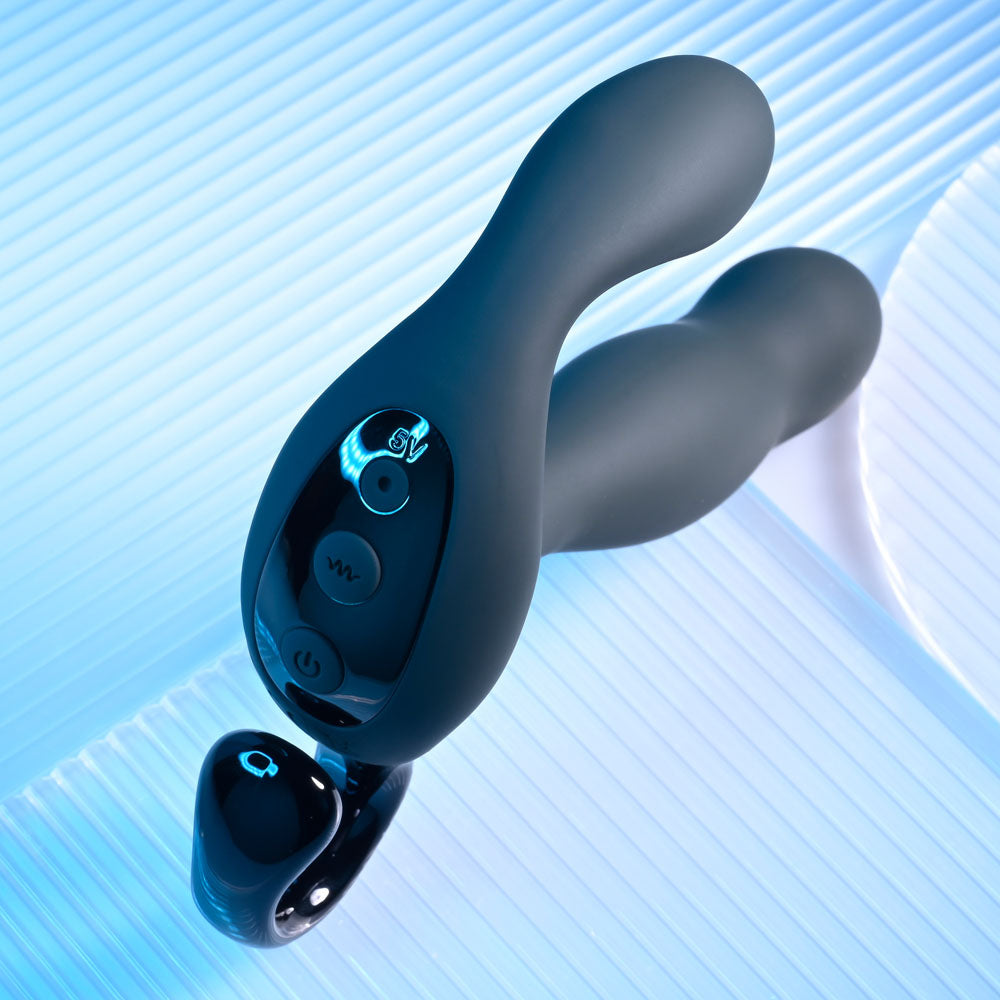 Playboy Pleasure Come Hither Black 13.2 Cm Usb Rechargeable Vibrating Prostate Massager With Wireless Remote Control
