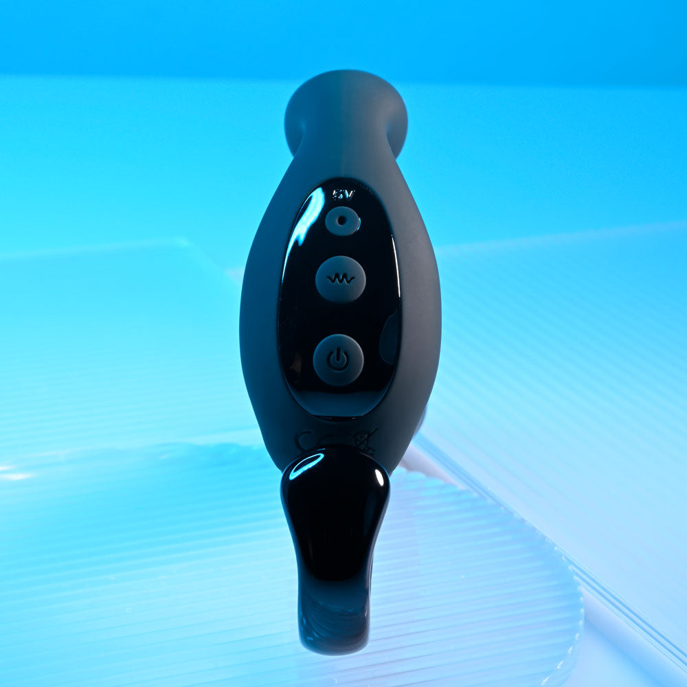 Playboy Pleasure Come Hither Black 13.2 Cm Usb Rechargeable Vibrating Prostate Massager With Wireless Remote Control
