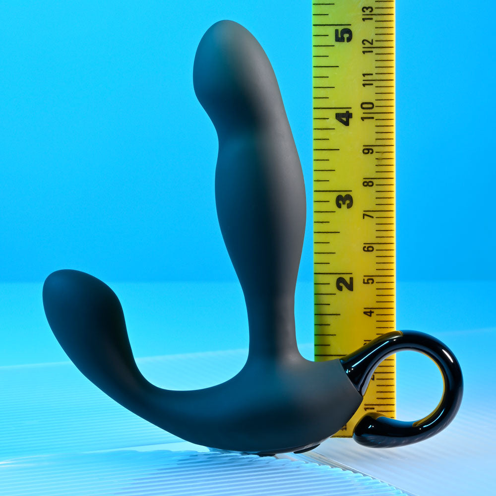 Playboy Pleasure Come Hither Black 13.2 Cm Usb Rechargeable Vibrating Prostate Massager With Wireless Remote Control