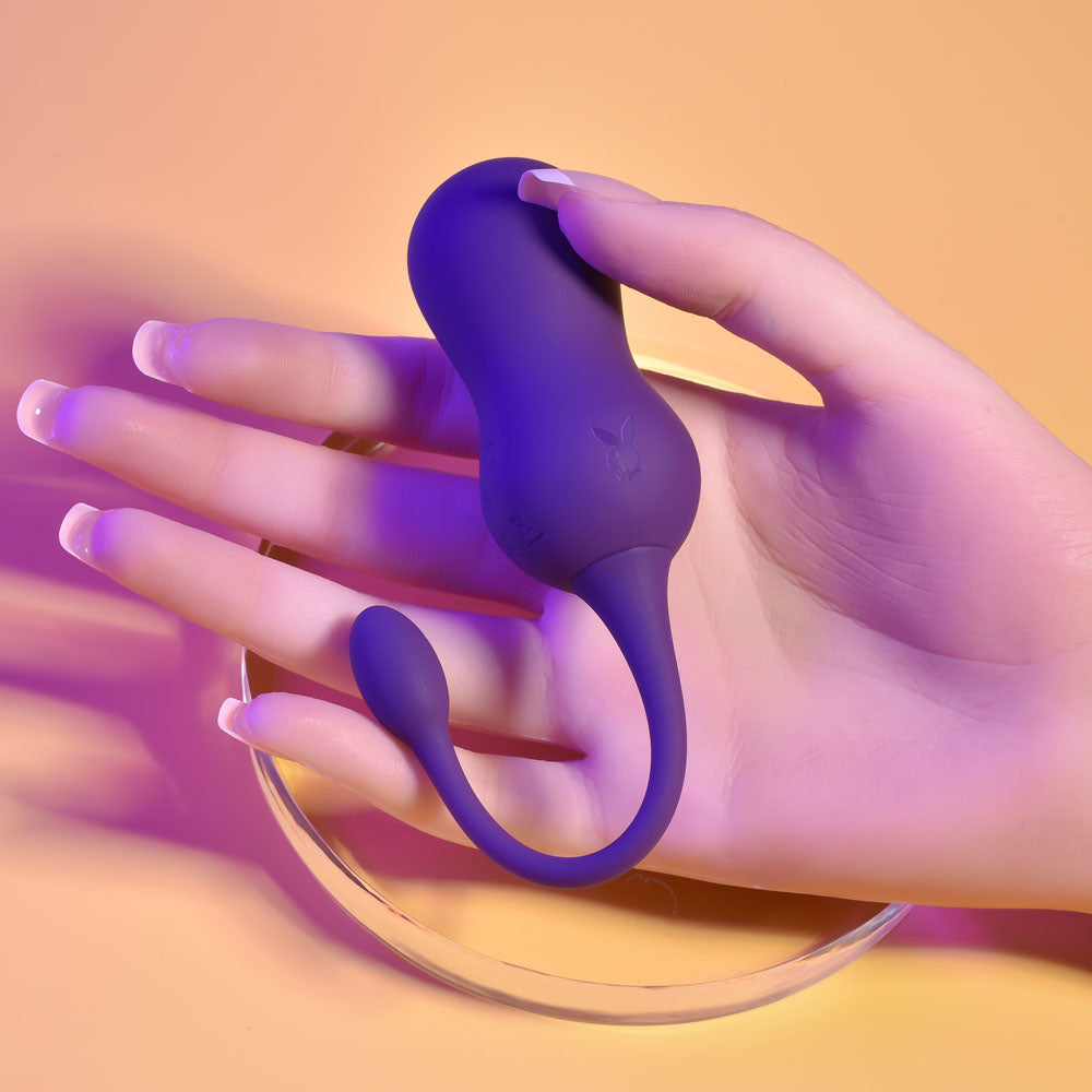 Playboy Pleasure Double Time Purple Usb Rechargeable Vibrating Kegel Balls