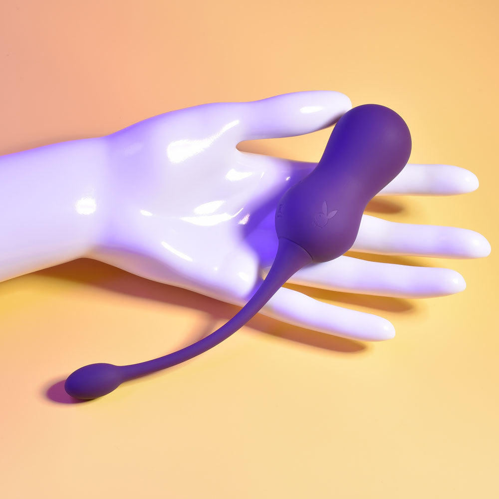 Playboy Pleasure Double Time Purple Usb Rechargeable Vibrating Kegel Balls