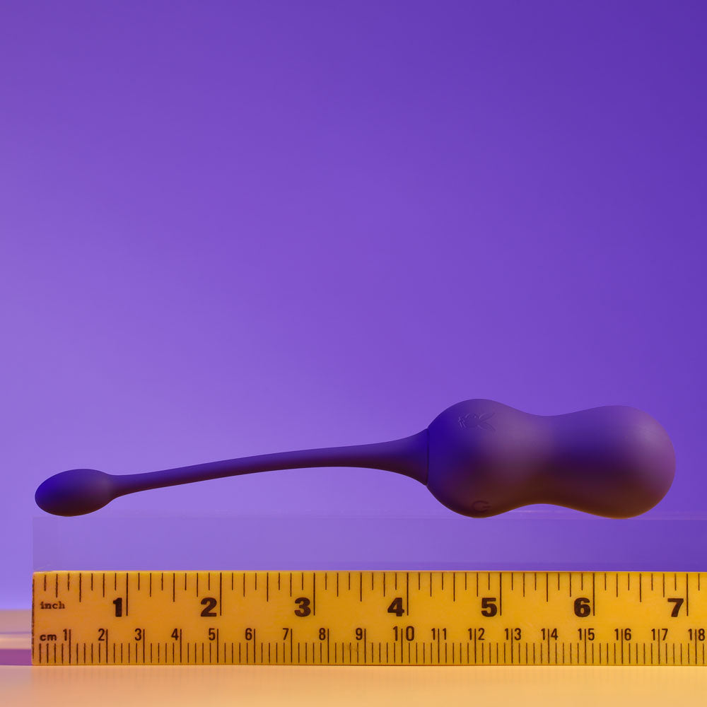 Playboy Pleasure Double Time Purple Usb Rechargeable Vibrating Kegel Balls