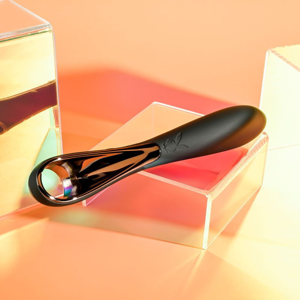 Playboy Pleasure Ollo Black 14.6 Cm Usb Rechargeable Vibrator
