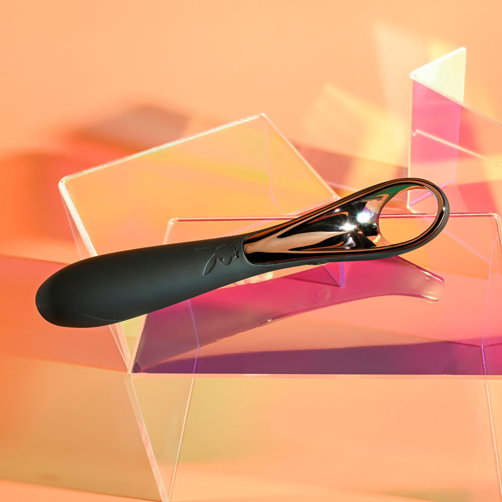 Playboy Pleasure Ollo Black 14.6 Cm Usb Rechargeable Vibrator