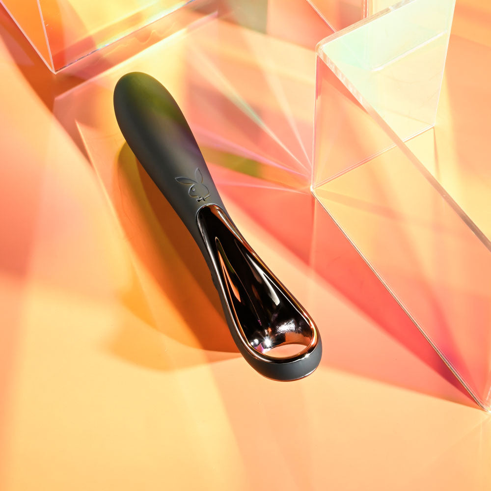 Playboy Pleasure Ollo Black 14.6 Cm Usb Rechargeable Vibrator