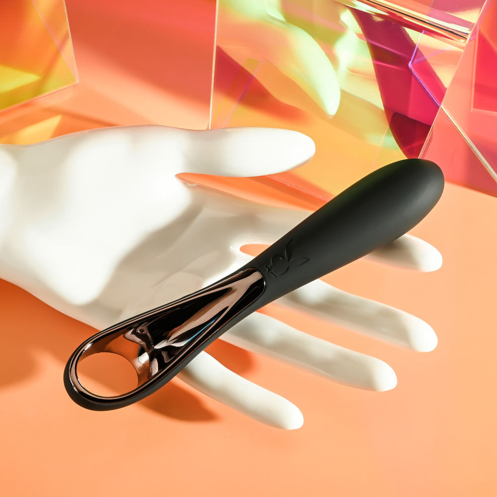Playboy Pleasure Ollo Black 14.6 Cm Usb Rechargeable Vibrator