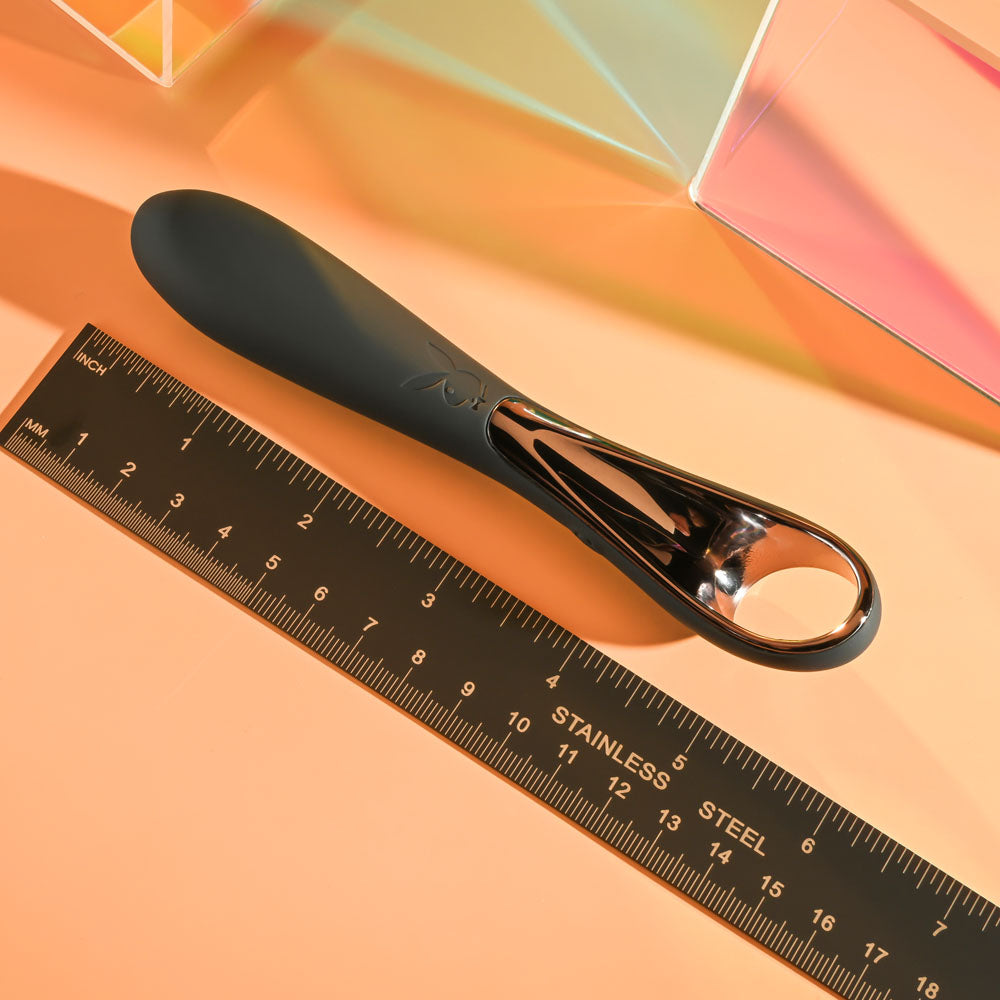 Playboy Pleasure Ollo Black 14.6 Cm Usb Rechargeable Vibrator