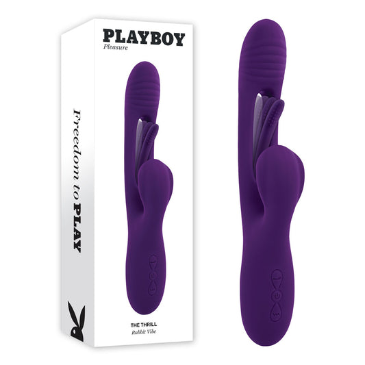 Playboy Pleasure The Thrill Purple 24.4 Cm Usb Rechargeable Rabbit Vibrator