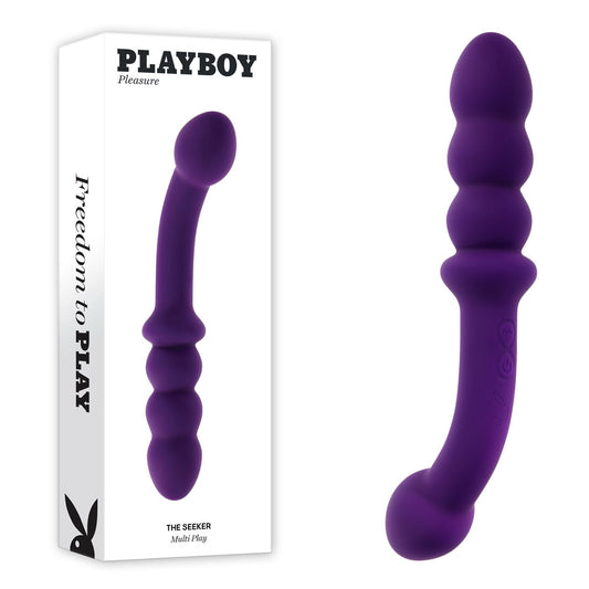 Playboy Pleasure The Seeker Purple 20.3 Cm Usb Rechargeable Double Ended Vibrator