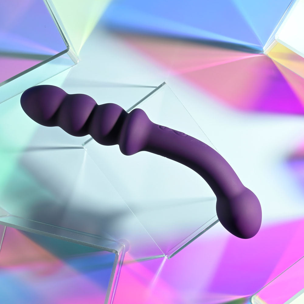 Playboy Pleasure The Seeker Purple 20.3 Cm Usb Rechargeable Double Ended Vibrator