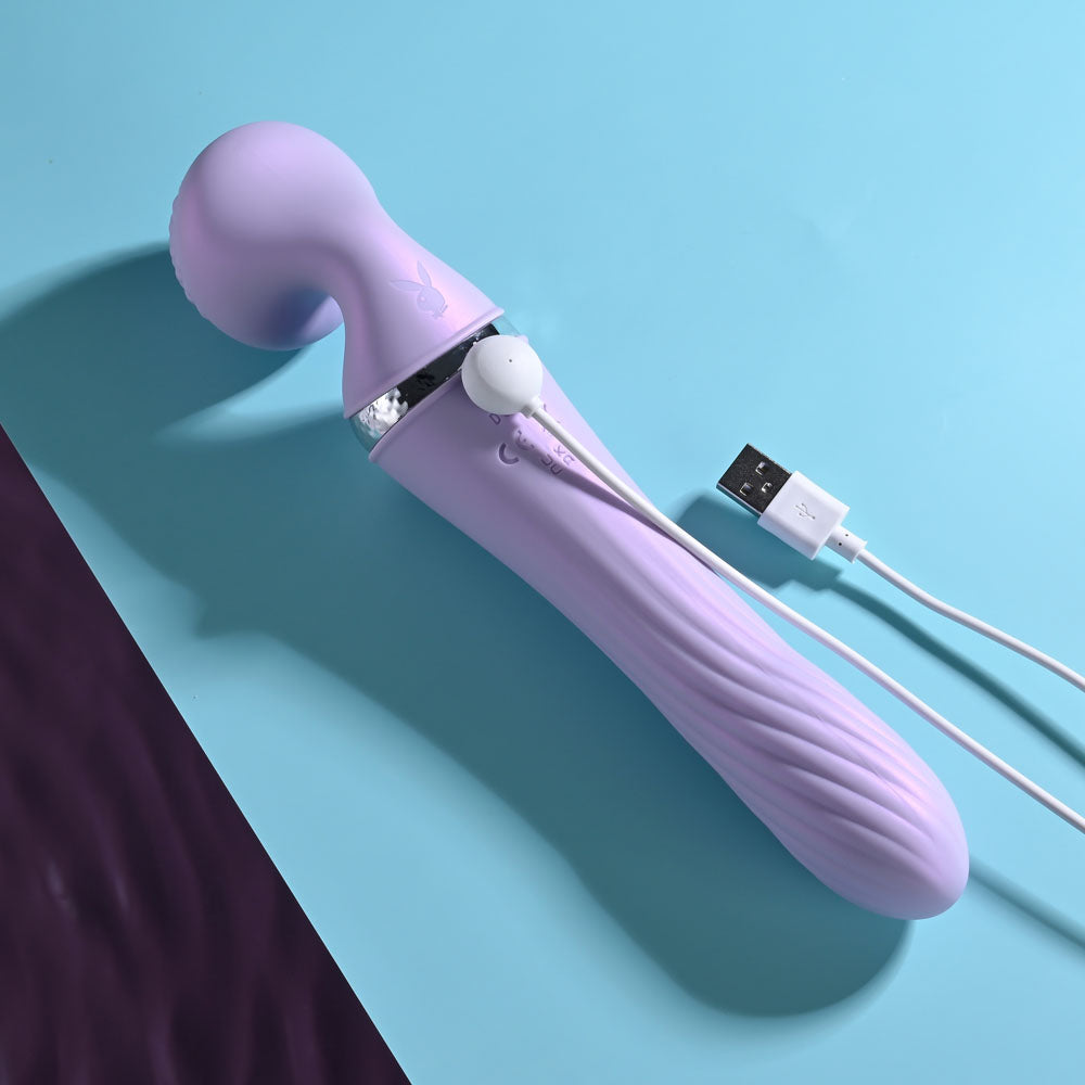 Playboy Pleasure Vibrato Lavender 24 Cm Usb Rechargeable Massage Wand