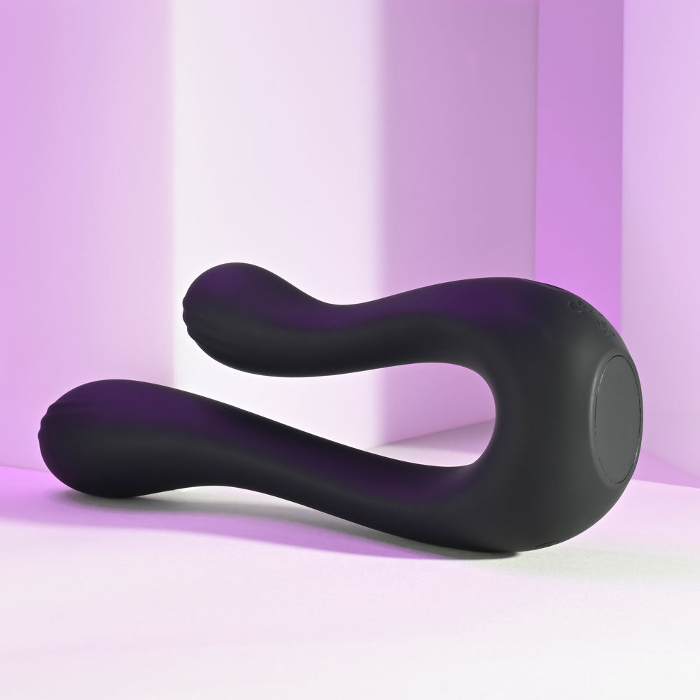 Playboy Pleasure The Swan Black Usb Rechargeable Dual Ended Vibrator