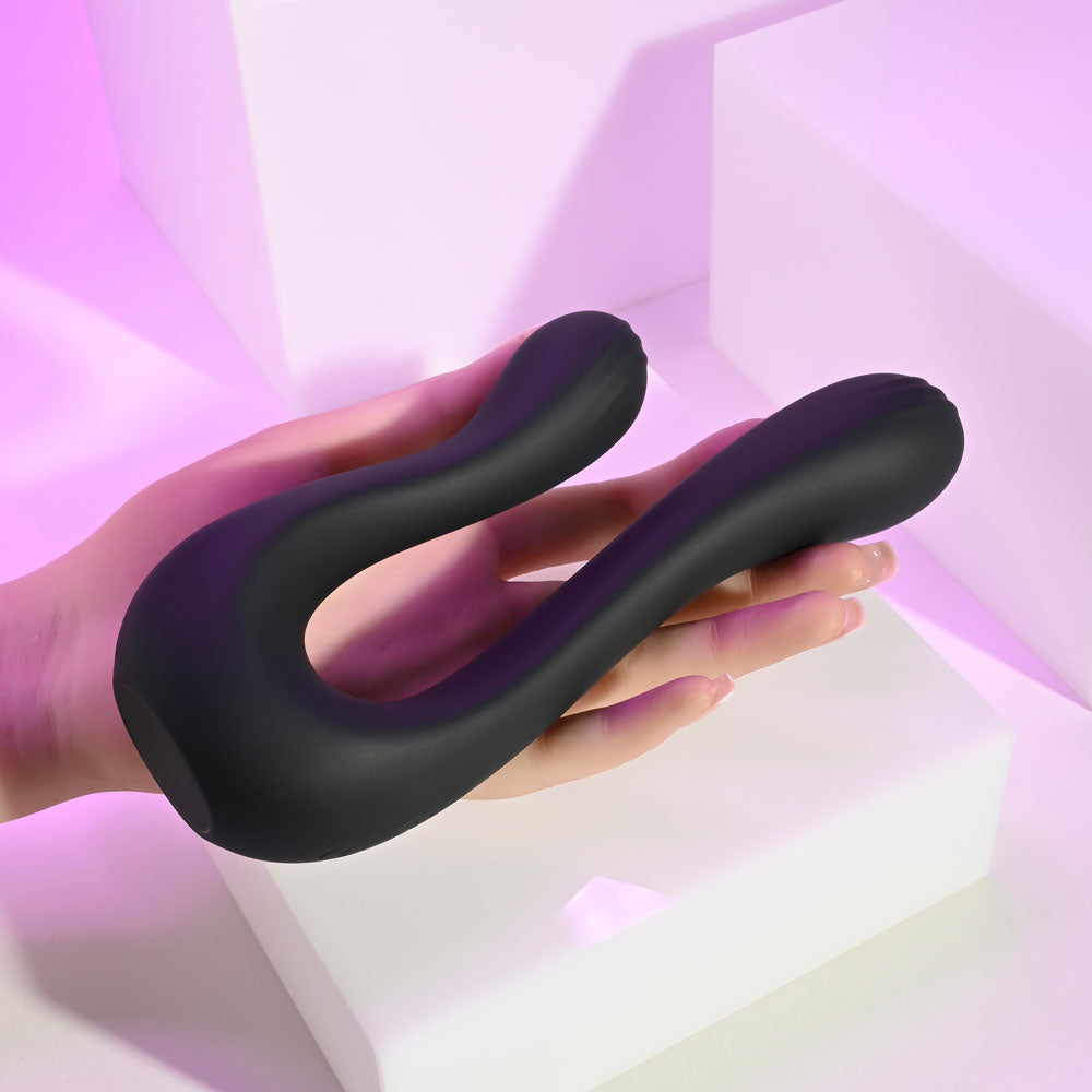 Playboy Pleasure The Swan Black Usb Rechargeable Dual Ended Vibrator