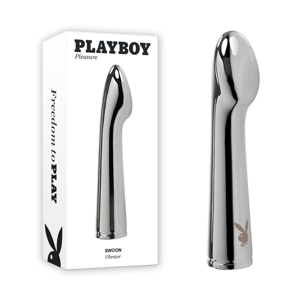 Playboy Pleasure Swoon Chrome 14 Cm Usb Rechargeable Vibrator