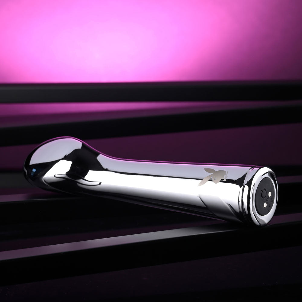 Playboy Pleasure Swoon Chrome 14 Cm Usb Rechargeable Vibrator