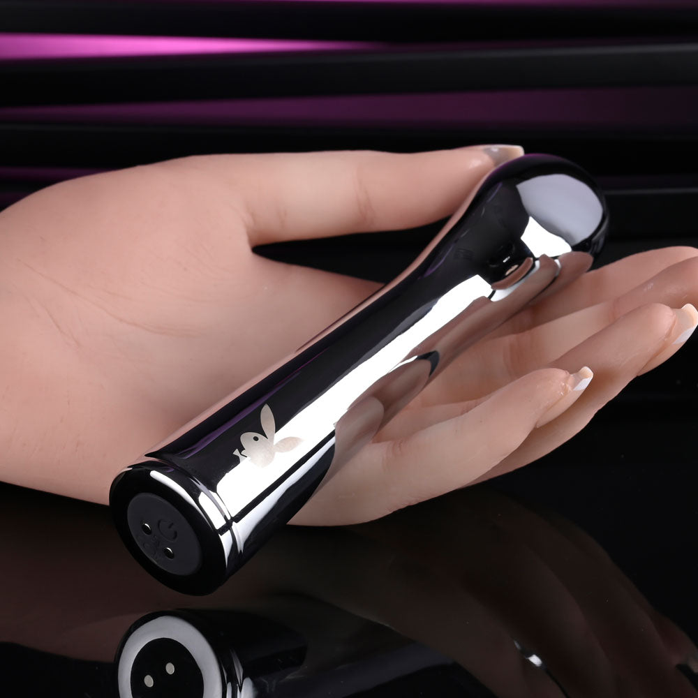 Playboy Pleasure Swoon Chrome 14 Cm Usb Rechargeable Vibrator