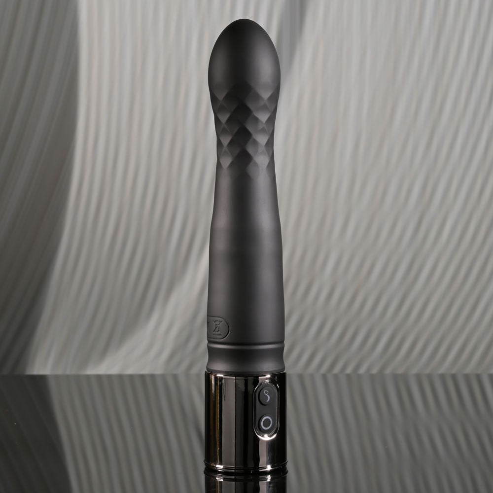 Playboy Pleasure Pleasure Zone Black 21.4 Cm Rechargeable Vibrator With Usb Charging Dock