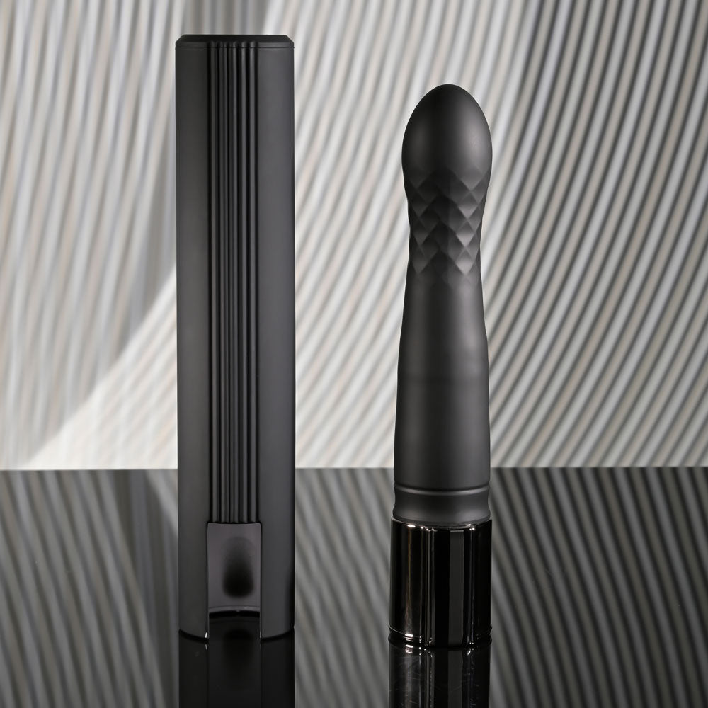 Playboy Pleasure Pleasure Zone Black 21.4 Cm Rechargeable Vibrator With Usb Charging Dock