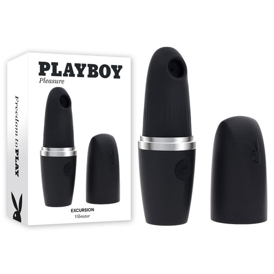 Playboy Pleasure Excursion Black 14.2 Cm Usb Rechargeable Suction Stimulator