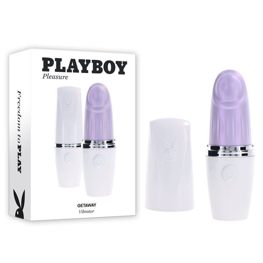 Playboy Pleasure Getaway White/Purple 14.2 Cm Usb Rechargeable Tapping Stimulator