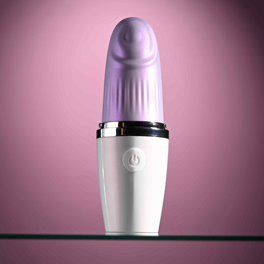 Playboy Pleasure Getaway White/Purple 14.2 Cm Usb Rechargeable Tapping Stimulator