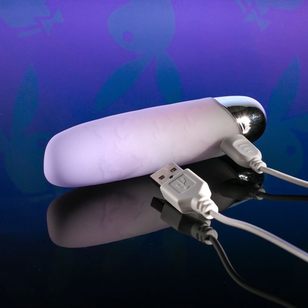 Playboy Pleasure Bunny Bunch Pearl 11.3 Cm Usb Rechargeable Bullet