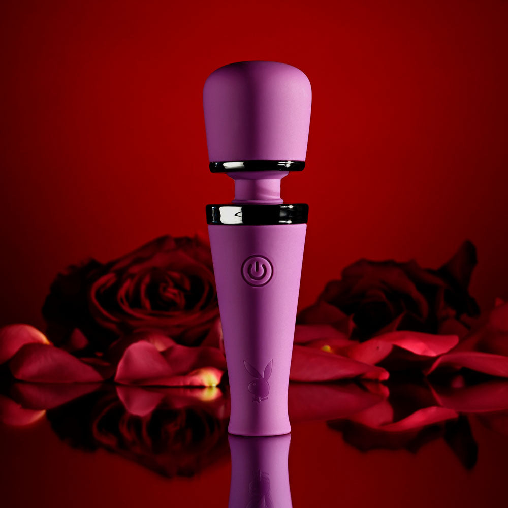 Playboy Pleasure Mic Drop Purple 11.4 Cm Usb Rechargeable Vibrating Mini Massage Wand
