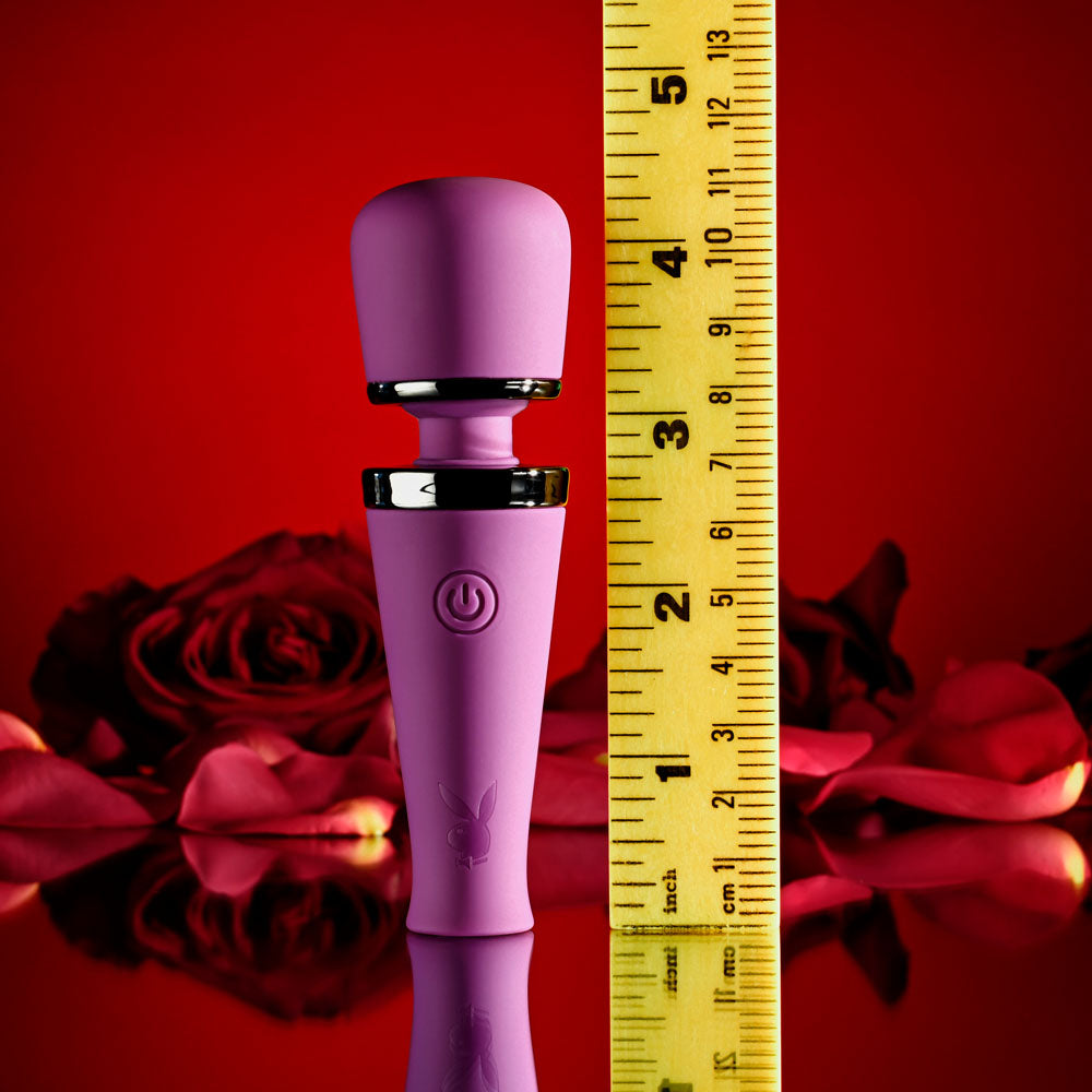 Playboy Pleasure Mic Drop Purple 11.4 Cm Usb Rechargeable Vibrating Mini Massage Wand