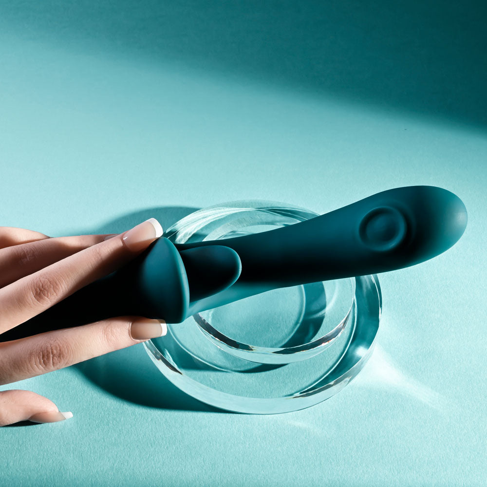 Playboy Pleasure Harmony Blue 22.9 Cm Usb Rechargeable Vibrator With Clitoral Flicker