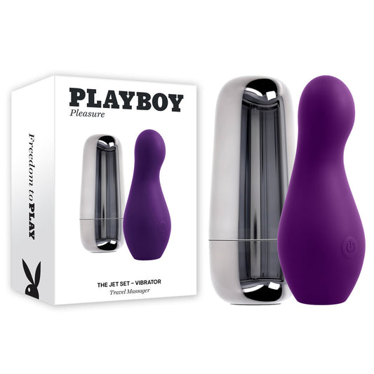 Playboy Pleasure The Jet Set Vibrator Purple 10.2 Cm Vibrator With Self Charging Case