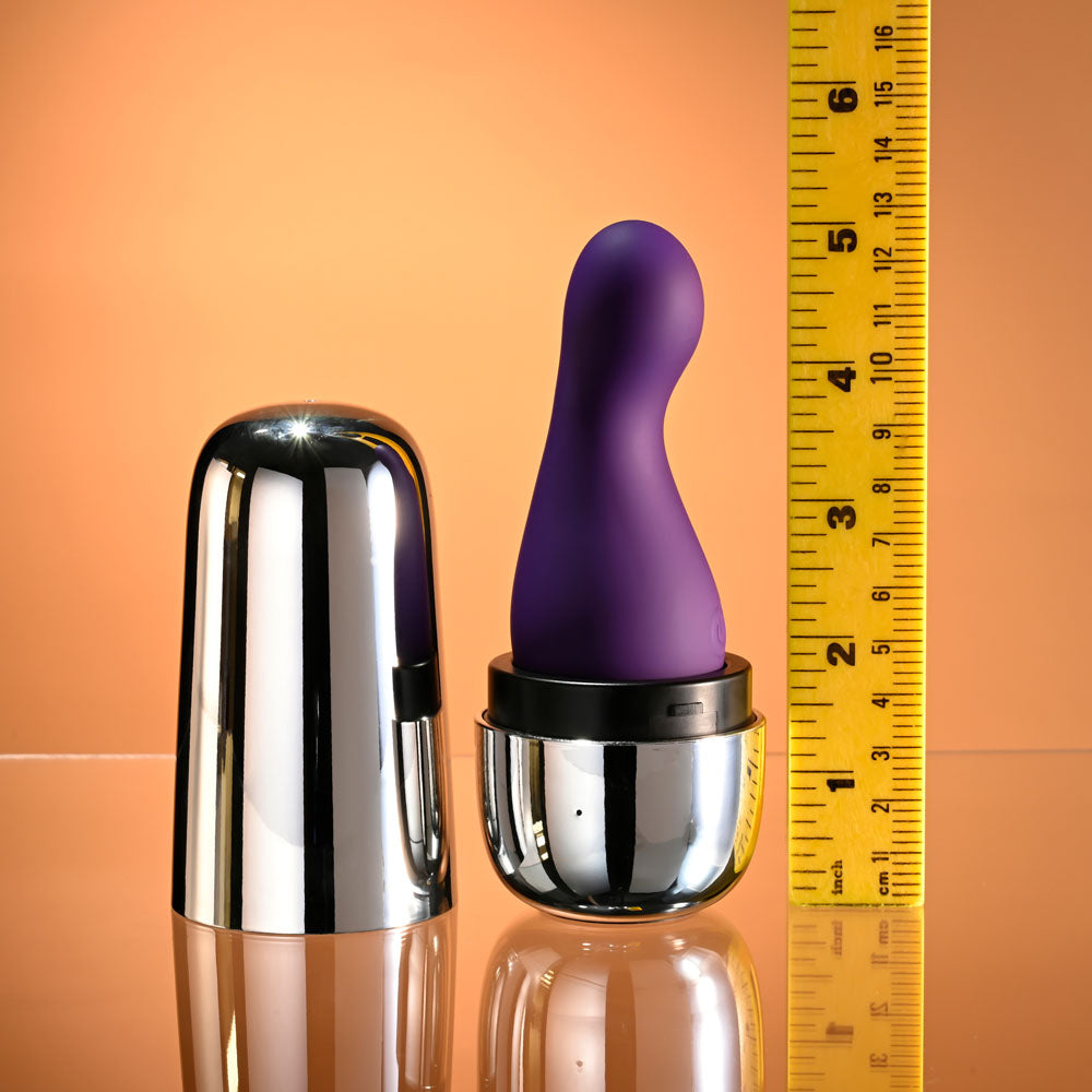 Playboy Pleasure The Jet Set Vibrator Purple 10.2 Cm Vibrator With Self Charging Case