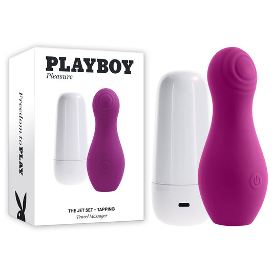 Playboy Pleasure The Jet Set Tapping Purple 10.2 Cm Tapping Stimulator With Charging Case