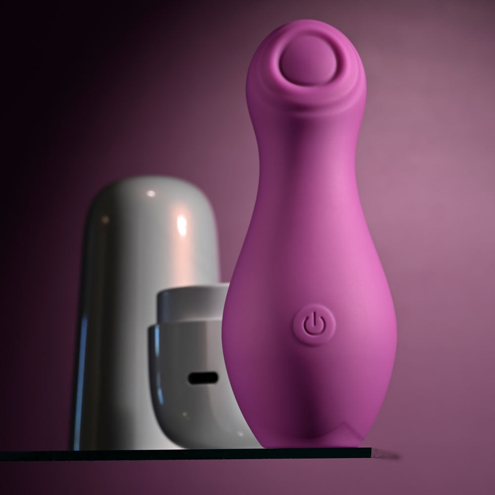 Playboy Pleasure The Jet Set Tapping Purple 10.2 Cm Tapping Stimulator With Charging Case